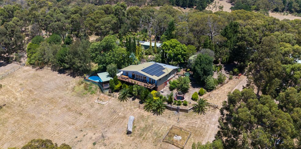 Aerial view of Funday Farm property